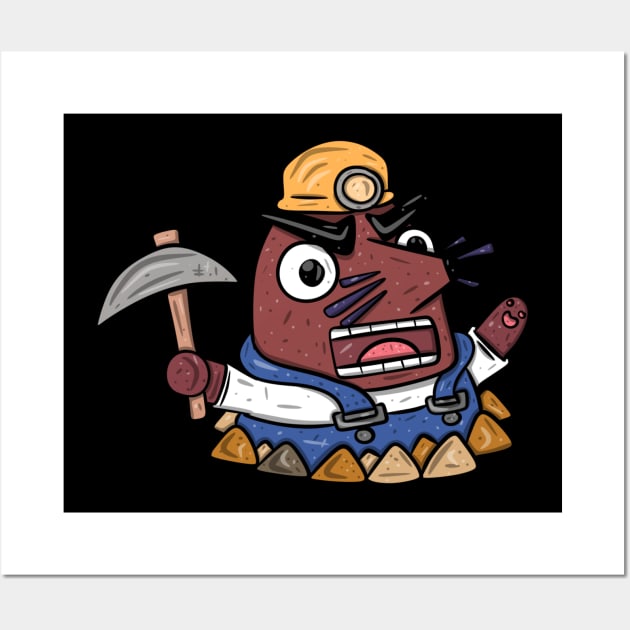 Mr Resetti Angry Wall Art by surfinggiraffecomics